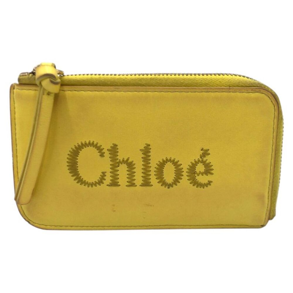 Chloe Chloé Sense Yellow Leather Card Case
